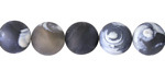 Storm Line Agate (dark) Round 10mm
