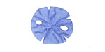 Light Sapphire Beach-Style Glass Sand Dollar 20mm