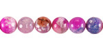 Orchid Fire Agate Faceted Round 8mm