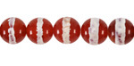 Tibetan (Dzi) Red Agate Banded Round 10mm