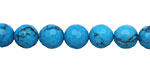Howlite Turquoise (dark) Faceted Round 8mm