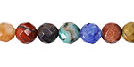 Earth Tones Gemstone Mix Faceted Round 8mm