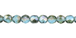 Czech Glass Twilight Ocean Water Fire Polished Round 6mm