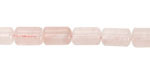Rose Quartz Barrel Rondelle 4x6mm, 10x6mm