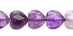 Amethyst Microfaceted Heart 13-14mm