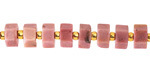 Rhodonite Microfaceted Hexagon Heishi 4x8mm