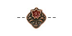 TierraCast Antique Copper (plated) Red Enamel Flower Square Button 14x15mm