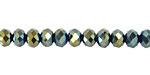 Metallic Calypso Crystal Faceted Rondelle 6mm