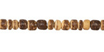 Light Brown Coconut Shell 3-4.5x5mm
