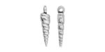 Antique Silver (plated) Turitella Shell Focal 5x13mm