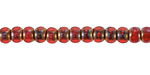 Czech Glass Matte Ruby Red w/ Metallic Rainbow Trica Beads 4x5mm
