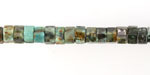 African Turquoise Microfaceted Heishi 3x6mm