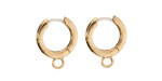 Nina Designs Bronze Round Wire Huggie Hoops with Loop 14x16mm