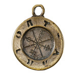 Mykonos Antique Brass (plated) Ancient Astrology Focal 35x44mm