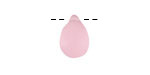 Blossom Pink Beach-Style Glass Teardrop Focal 14x10mm