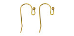 Vintaj Solid Brass Ball Ear Wire 20x11mm