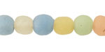 African Recycled Glass (Krobo) Pastel Multi Mix Round 7-9mm