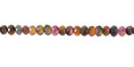 Honey Tiger Eye Multi-Color (dyed) Faceted Rondelle 2x4mm