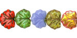 Czech Glass Autumn Mix Maple Leaf 11x13mm