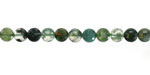 Moss Agate Faceted Coin 4-4.5mm