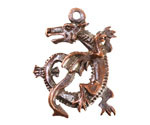 Mykonos Antique Copper (plated) Dragon Focal 24x37mm