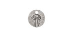 Nunn Design Antique Silver (plated) Mini Mushroom Coin Charm 12.6mm