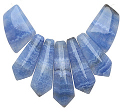 Denim Blue Agate Pendant Set 20-45mm