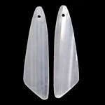 Selenite Thin Irregular Triangle Pendant Pair 12x44mm