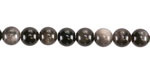 Silver Obsidian Round 6mm