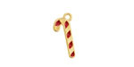 24K Gold (plated) Enamel Candy Cane Focal 8x17.5mm