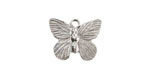 Nunn Design Antique Silver (plated) Butterfly Charm 18x15mm