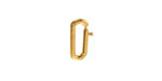 Waterproof 18K Gold PVD Plated Stainless Steel Medium Oval Spring Ring Clasp 6x14mm