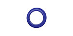 African Recycled Glass Cobalt Dogon Mini Ring 10-15mm