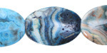 Larimar Blue Crazy Lace Flat Oval 25x18mm