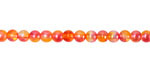 Czech Glass Glass Dual Coated Pink & Orange AB Round Druk 4mm