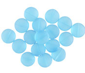 Pacific Blue Beach-Style Glass Puff Coin 12mm