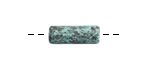 Mykonos Metalized Ceramic Copper Patina Tube 17x6mm