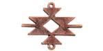 Mykonos Antique Copper (plated) Small Aztec Pattern Focal Link 25x30mm