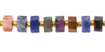 Mixed Stones Microfaceted Hexagon Heishi 4x8mm