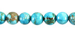Ocean Blue Impression Jasper Round 8mm