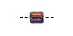 Mykonos Ceramic Raku Metallic Midnight Tube Spacer 9-10x8mm