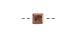 Mykonos Metalized Ceramic Antique Copper Cube 7.5mm