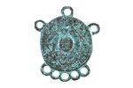 Mykonos Copper (plated) Patina Medallion Multi-Ring Chandelier Focal Link 25x28mm