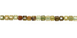Green Garnet Microfaceted Cube 3mm