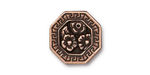 TierraCast Antique Copper (plated) Blossom Button 17.5mm