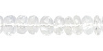 Rock Crystal Faceted Rondelle 4-7x9-10mm