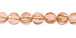 Czech Glass Rosaline w/ Gold Melon Round 8mm