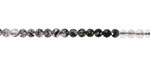 Tourmalinated Quartz (A) Ombré Microfaceted Round 3mm