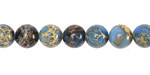 Blues Multi Impression Jasper Round 8mm