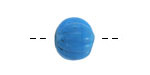 African Glass (Tanzania) Blue Turquoise Melon 14x15mm